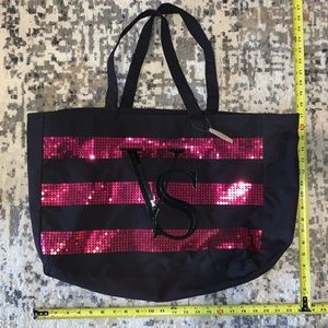 Victoria’s Secret Large Black Sequined Tote